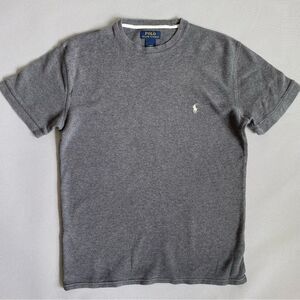 Ralph Lauren Gray Thermal Waffle Knit Polo Muscle Shirt Men’s Size Large